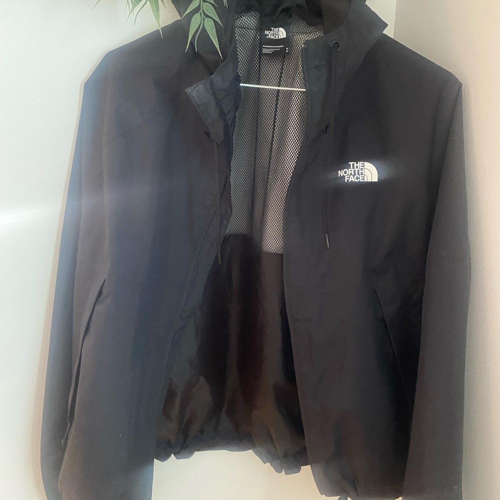 The North Face  Black Hooded Rain Jacket